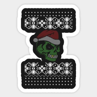 Skull Merry Christmas Sticker